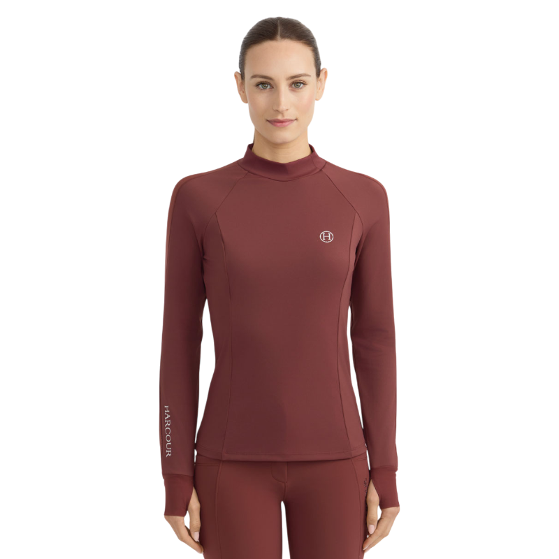 Harcour - Technisch longsleeve shirt dames Calista wijnrood