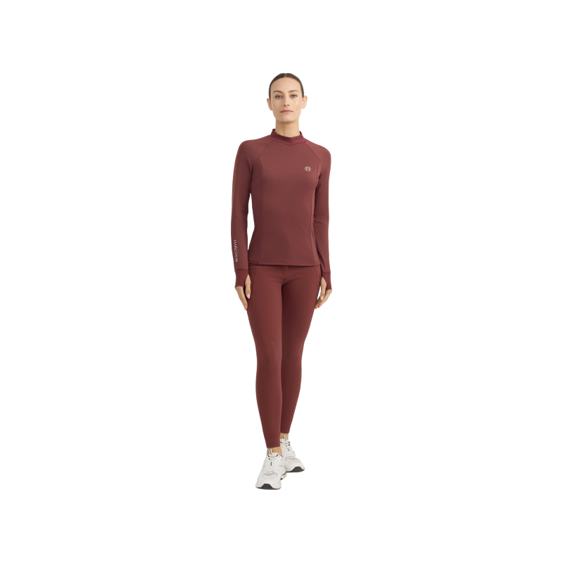 Harcour - Technisch longsleeve shirt dames Calista wijnrood