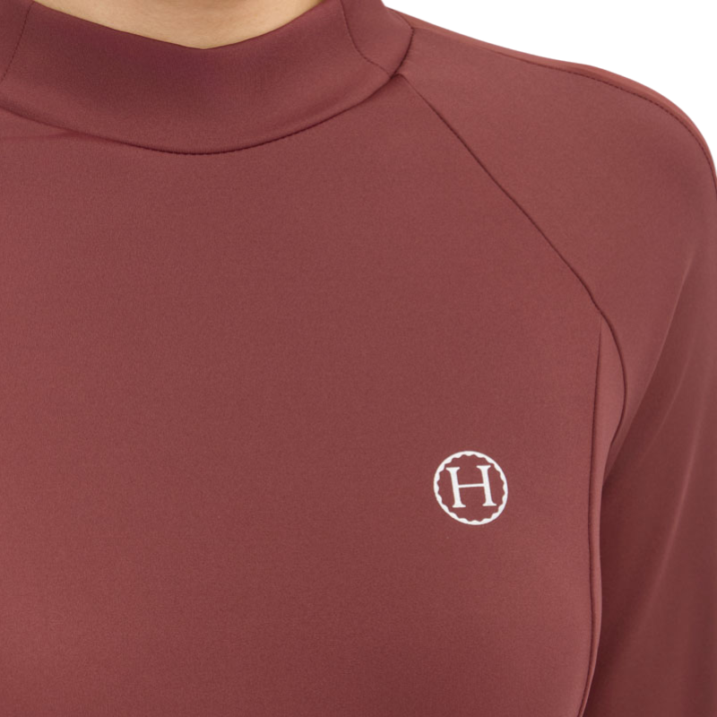 Harcour - Technisch longsleeve shirt dames Calista wijnrood