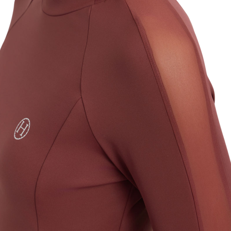 Harcour - Technisch longsleeve shirt dames Calista wijnrood