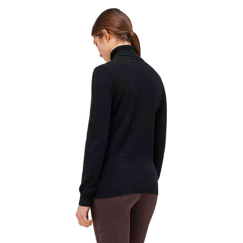 Cavalleria Toscana - Pull à col roulé femme cachemire noir | - Ohlala