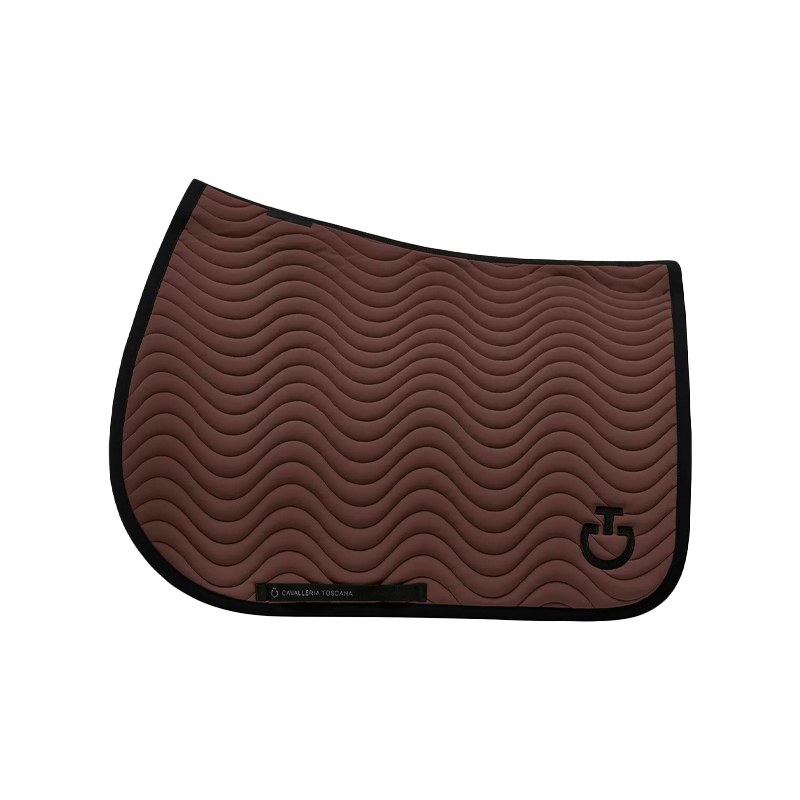 Cavalleria Toscana - Tapis de selle Quilted Wave Jersey marron | - Ohlala