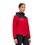 Cavalleria Toscana - Giacca a maniche lunghe donna Softshell rosso e nero | - Ohlala