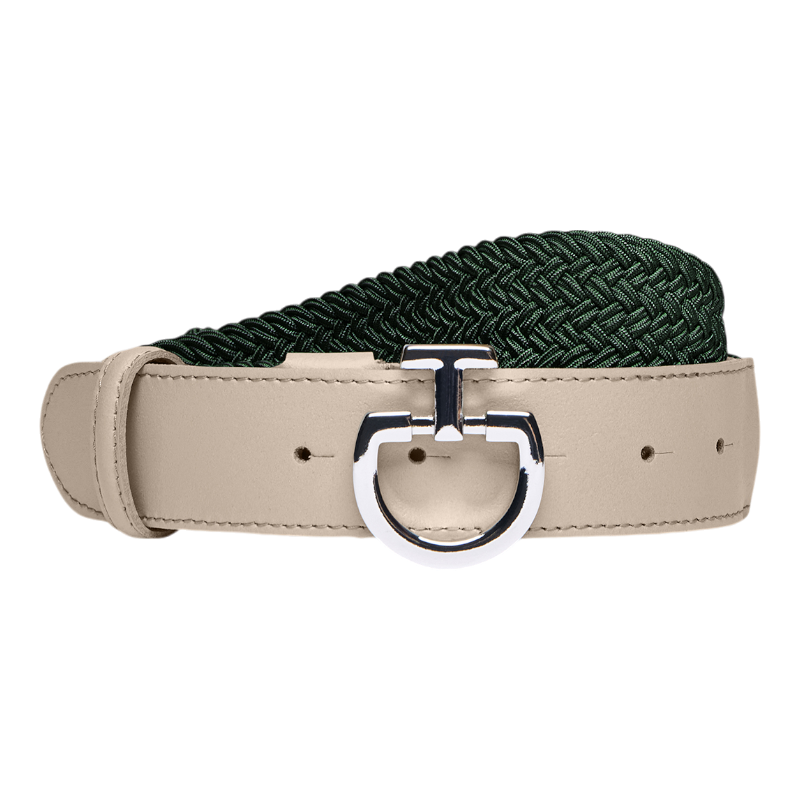 Cavalleria Toscana - Ceinture femme élastique forest green/ vanille