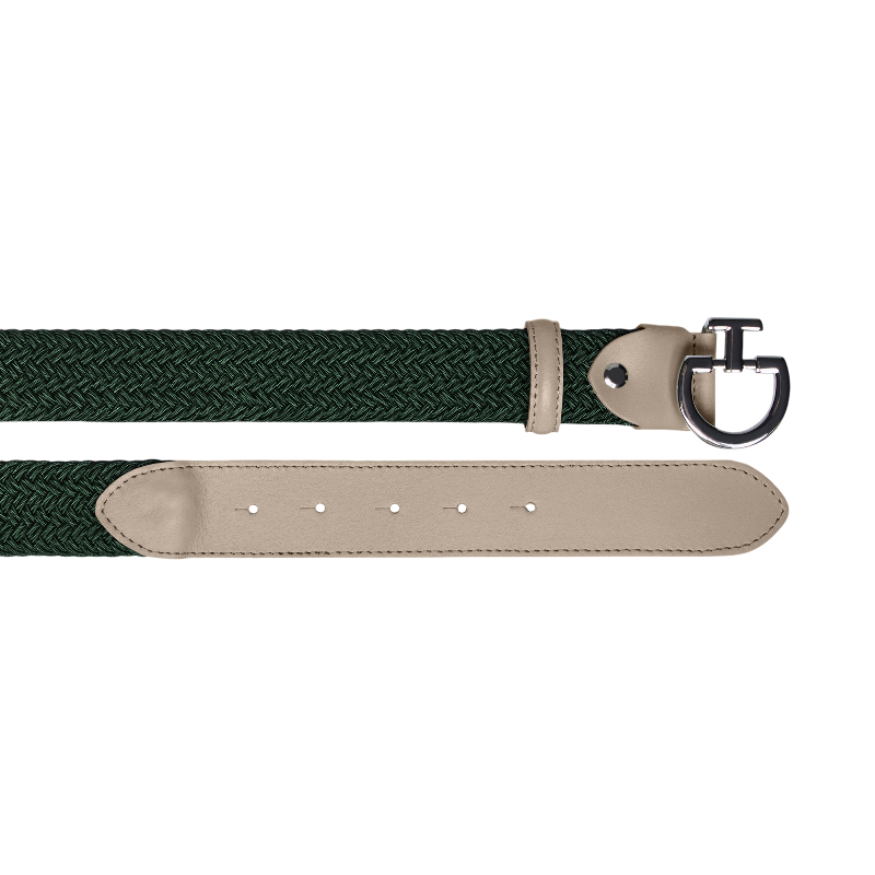 Cavalleria Toscana - Ceinture femme élastique forest green/ vanille