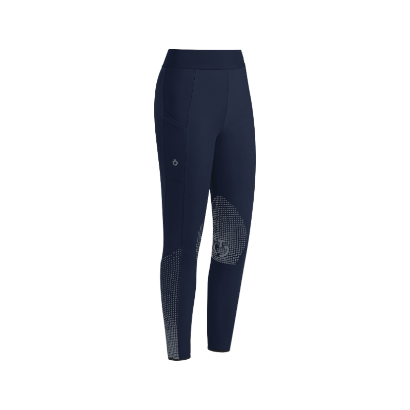 Cavalleria Toscana - Legging d'équitation femme doublé polaire Pop Art marine