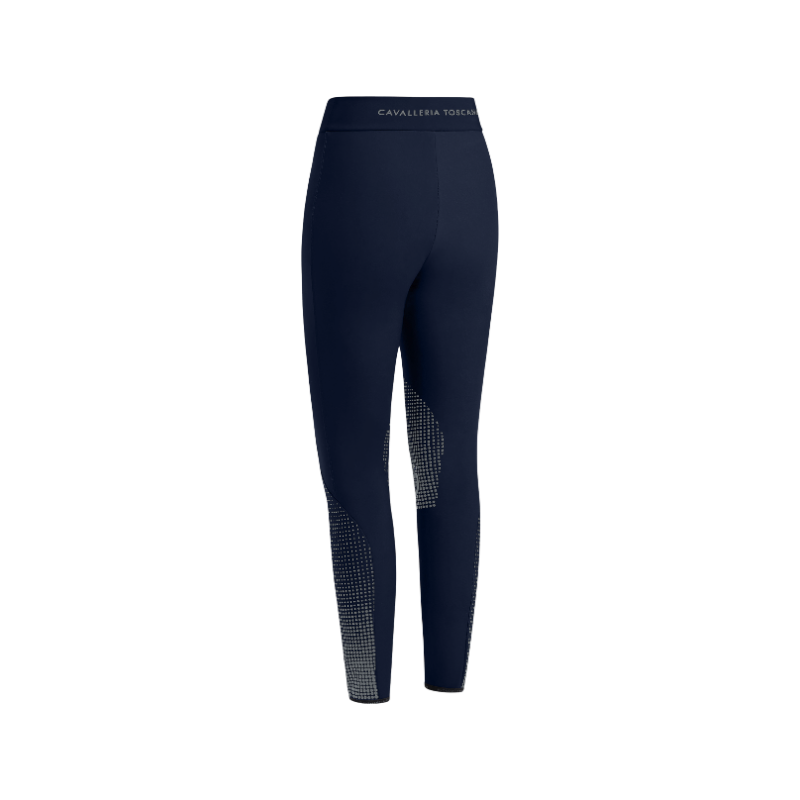 Cavalleria Toscana - Legging d'équitation femme doublé polaire Pop Art marine