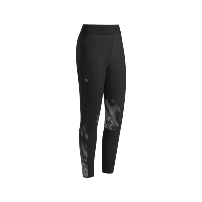 Cavalleria Toscana - Legging d'équitation femme doublé polaire Pop Art noir