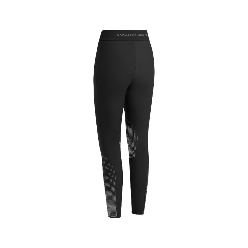 Cavalleria Toscana - Legging d'équitation femme doublé polaire Pop Art noir