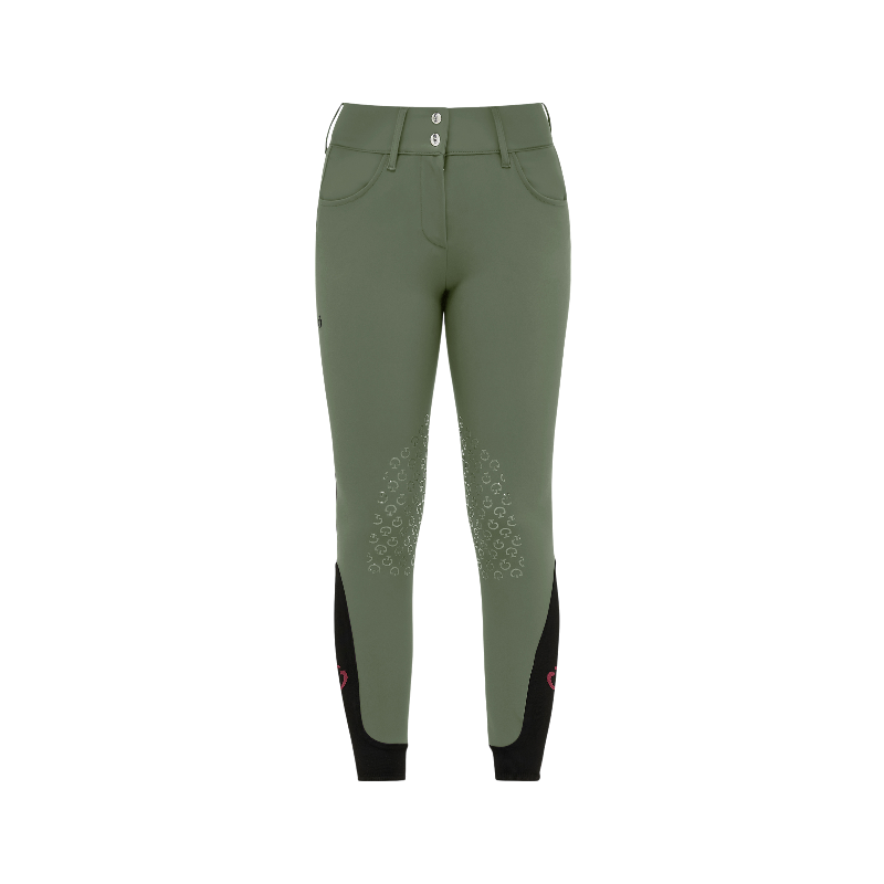 Cavalleria Toscana - Pantalon d'équitation femme Américain taille haute forest green