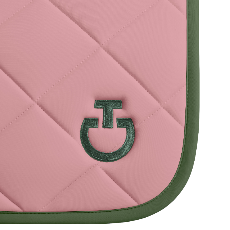 Cavalleria Toscana - Tapis de dressage Diamond Quilted Jersey candy pink/ forest green