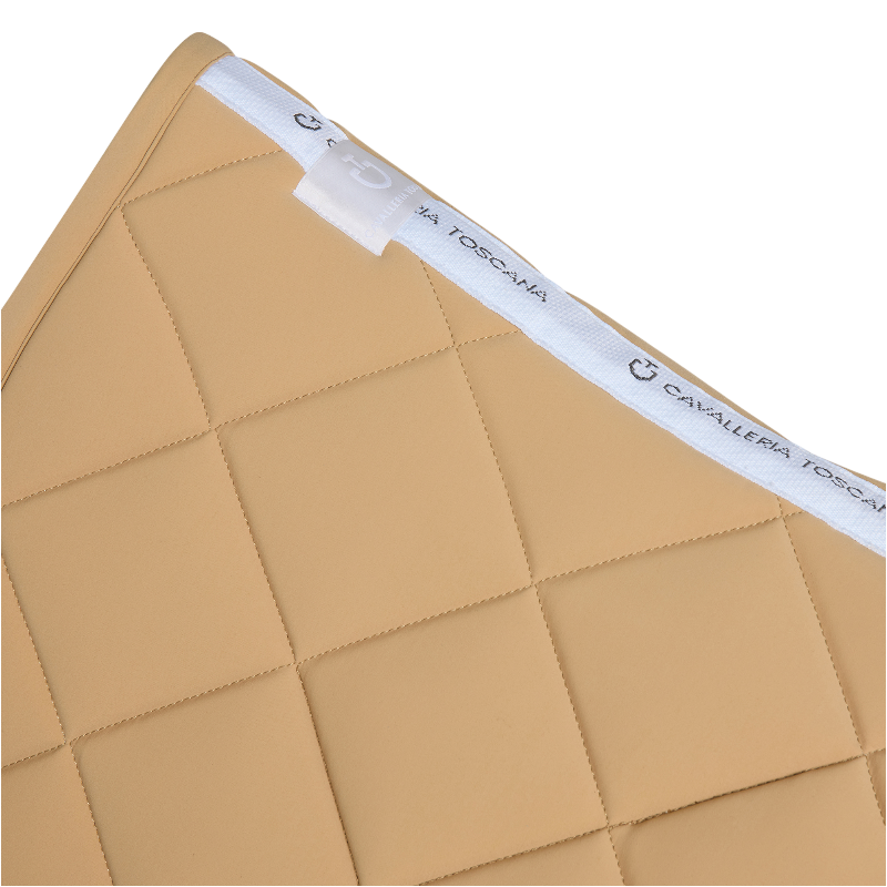 Cavalleria Toscana - Diamond Quilted Jersey tan Dressage Saddle Pad 