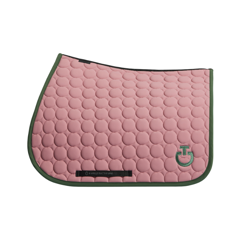 Cavalleria Toscana - Tapis de selle Circle Quilted candy pink/ forest green