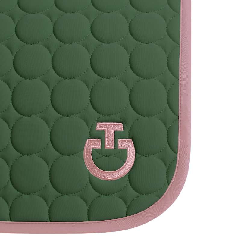 Cavalleria Toscana - Tapis de selle Circle Quilted forest green/ candy pink