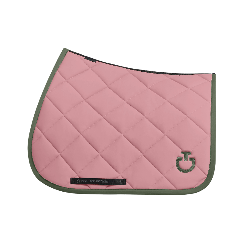 Cavalleria Toscana - Tapis de selle Diamond Quilted Jersey candy pink/ forest green