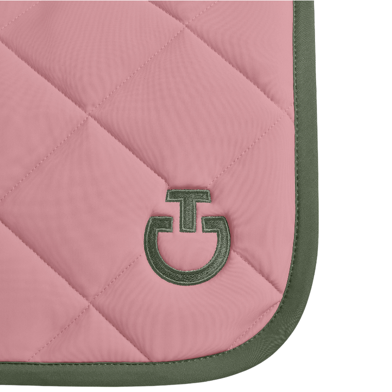 Cavalleria Toscana - Tapis de selle Diamond Quilted Jersey candy pink/ forest green