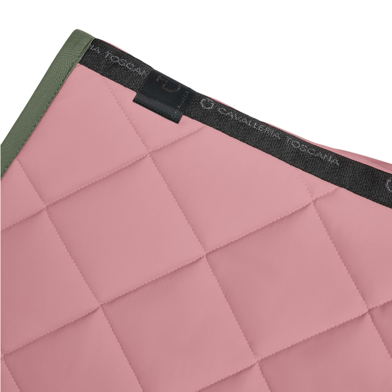 Cavalleria Toscana - Tapis de selle Diamond Quilted Jersey candy pink/ forest green