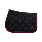 Cavalleria Toscana - Tapis de selle Diamond Quilted Jersey noir/ bordeaux | - Ohlala
