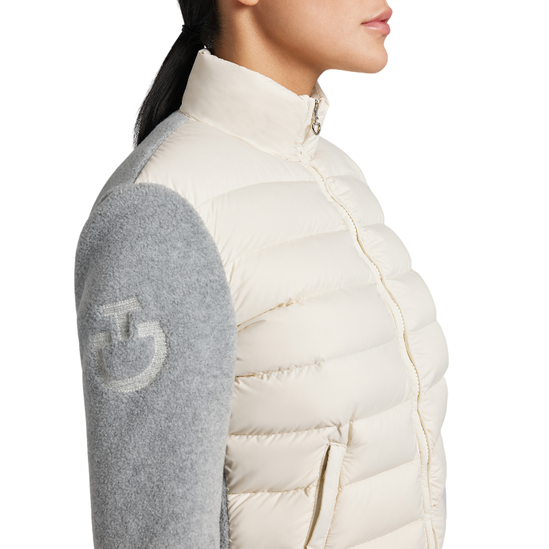 Cavalleria Toscana - Veste manches longues femme Nylon and Fleece vanille
