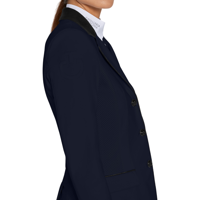 Cavalleria Toscana - Veste de concours femme CT Perforated marine | - Ohlala