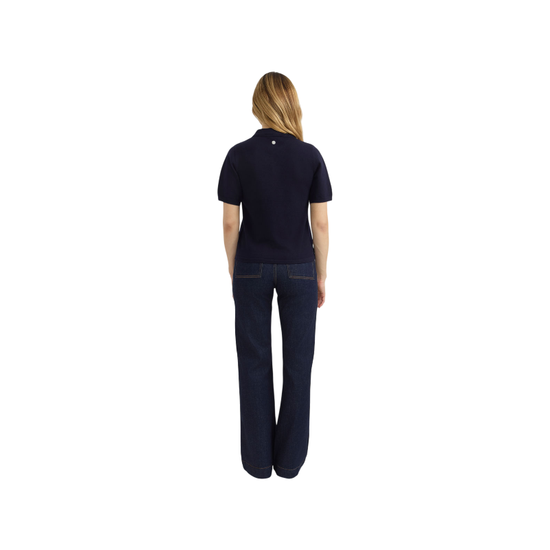 Harcour - Women's Cherry Navy Short-Sleeve Polo