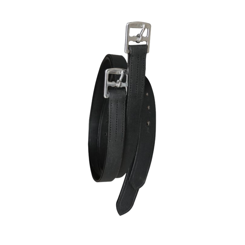 Canter - Black leather stirrup leathers