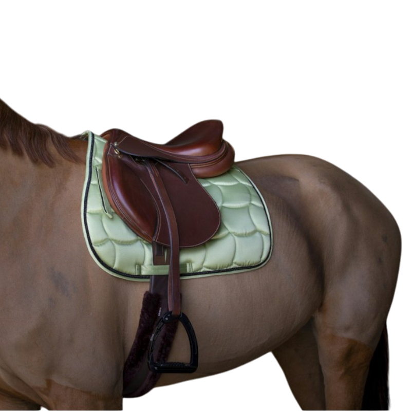 Equithème - Light green Satin saddle pad