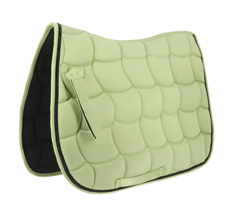 Equithème - Light green Satin saddle pad