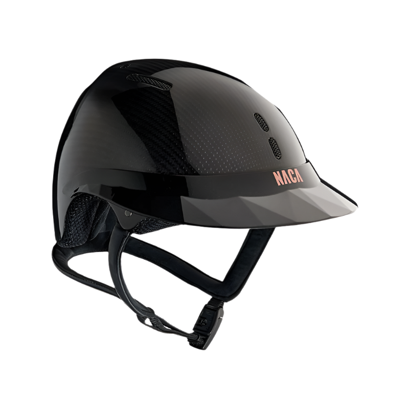 NACA - Gravity S riding helmet with glossy black carbon polo visor