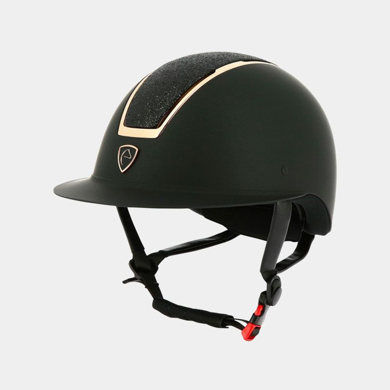 Equithème - Casque Glint Mat noir/rose | - Ohlala