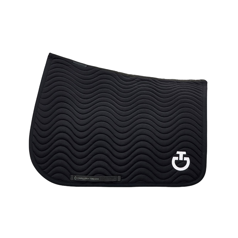 Cavalleria Toscana - Tapis de selle Quilted Wave Jersey noir | - Ohlala