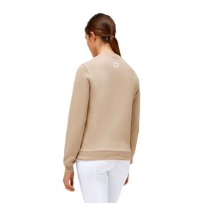 Cavalleria Toscana - Sweatshirt piqué coton femme beige | - Ohlala