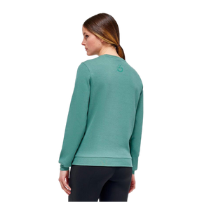 Cavalleria Toscana - Sweatshirt piqué coton femme emeraude | - Ohlala