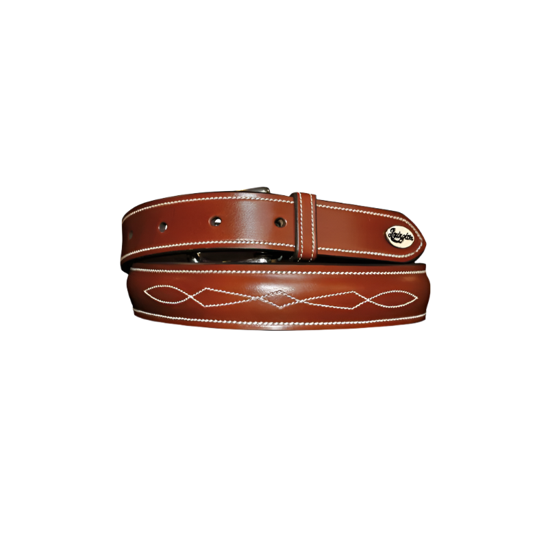 Lexington - Camel topstitched belt