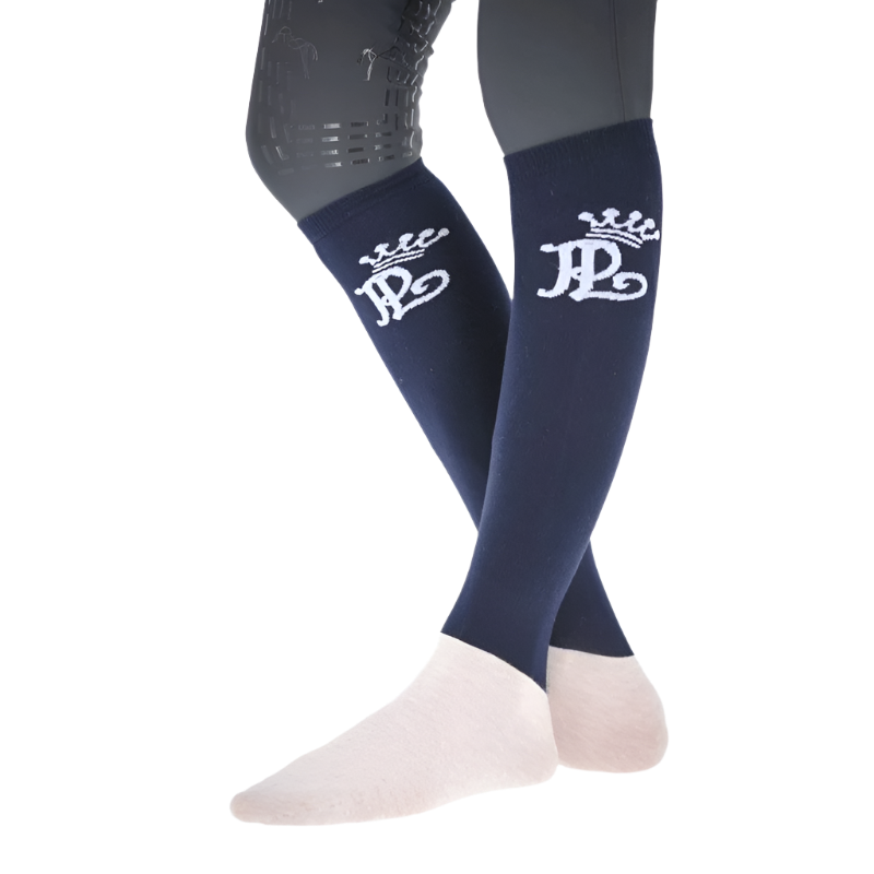 Pénélope Store - Navy/cream competition riding socks (x2)