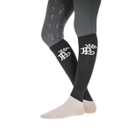 Pénélope - Chaussettes d’équitation concours noir/crème (x2) | - Ohlala