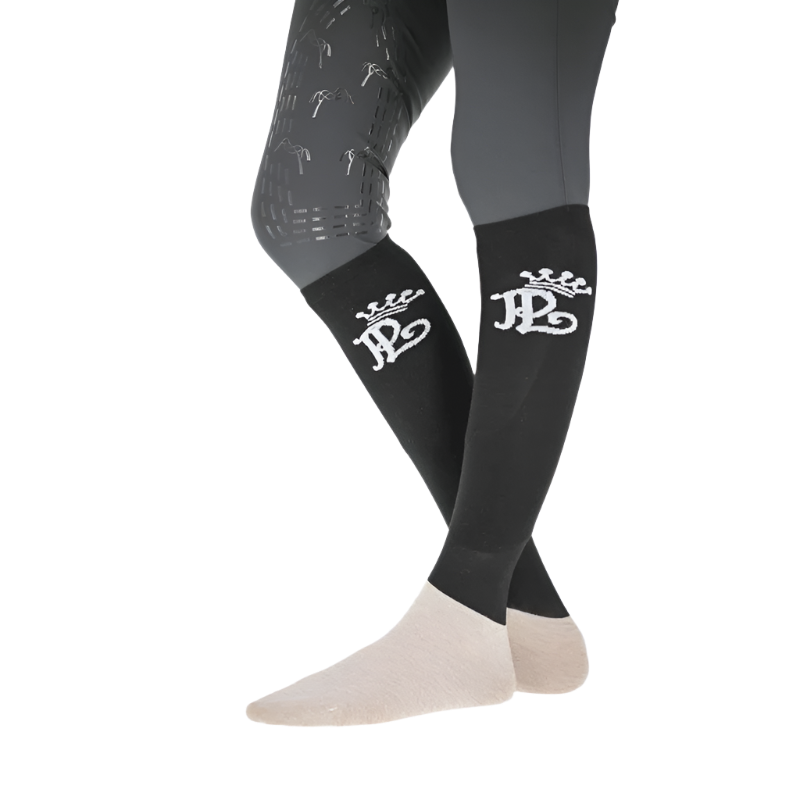 Pénélope Store - Black/cream competition riding socks (x2)