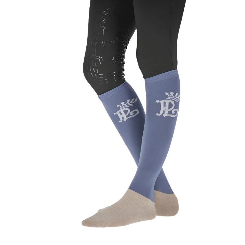 Pénélope Store - Vintage blue/cream competition riding socks (x2)