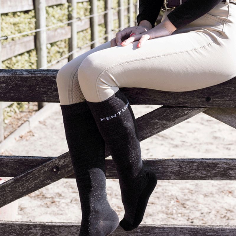 Kentucky Horsewear - Chaussettes Giltter noir | - Ohlala