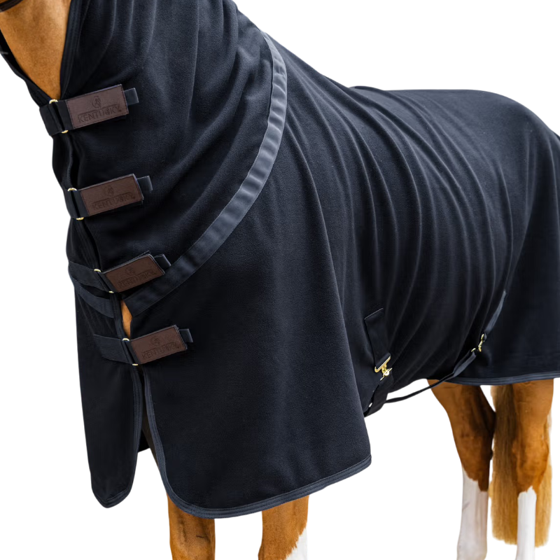 Kentucky Horsewear - Abschwitzdecke mit Halsteil Fleece Rug schwarz | - Ohlala