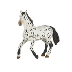 Papo - Figurine Cheval Appaloosa noir | - Ohlala
