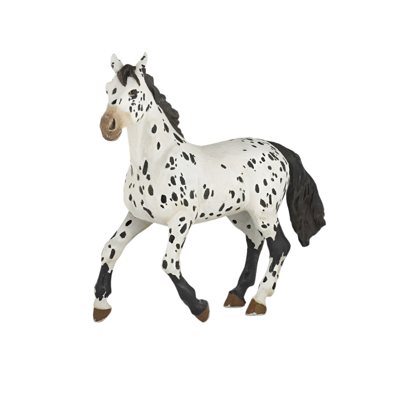 PAPO - Black Appaloosa Horse Figurine