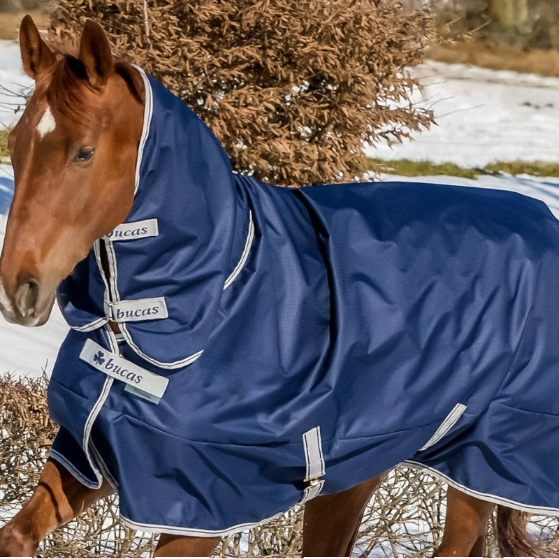 Bucas - Couverture d'extérieur Freedom Turnout Full Neck 300/150 marine 300g | - Ohlala