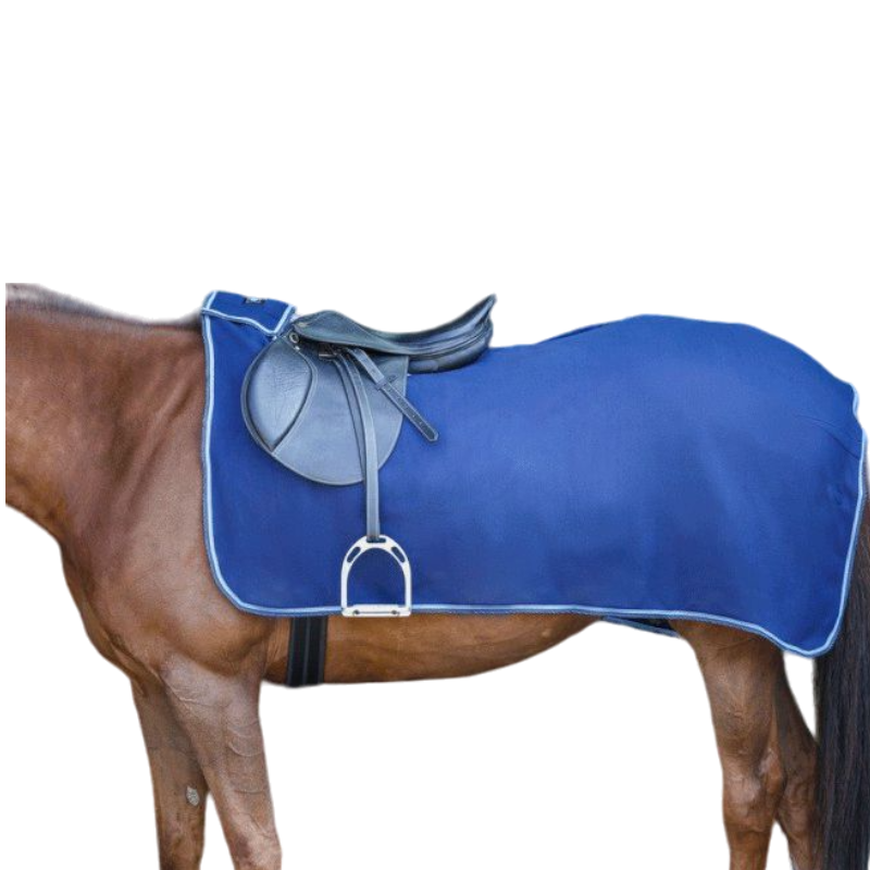 Riding World - Navy fleece kidney rug 220g