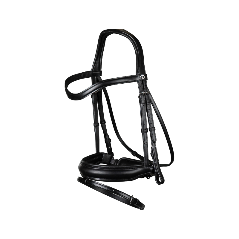 Dyon - Combined muzzle bridle with Pull-back New English collection black 