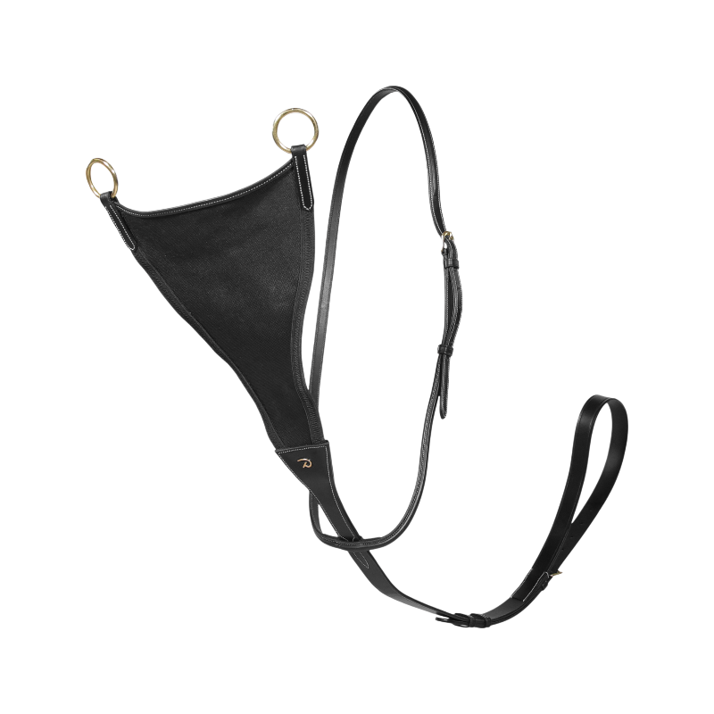 Dyon - Black D collection elastic bib martingale 