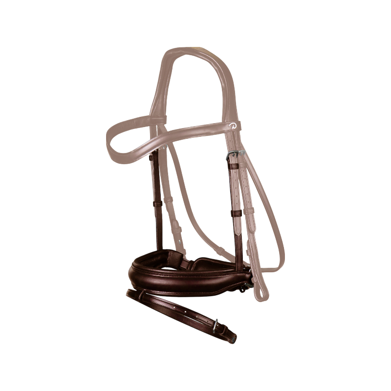 Dyon - Combined pull-back noseband New English Collection brown 