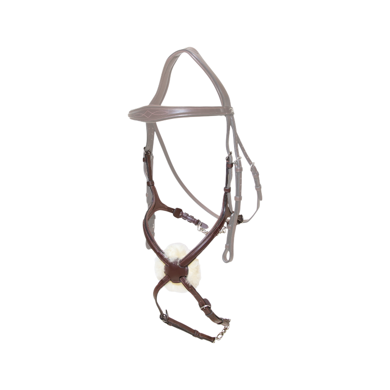 Dyon - 8-shaped bridle with chain New English collection brown 