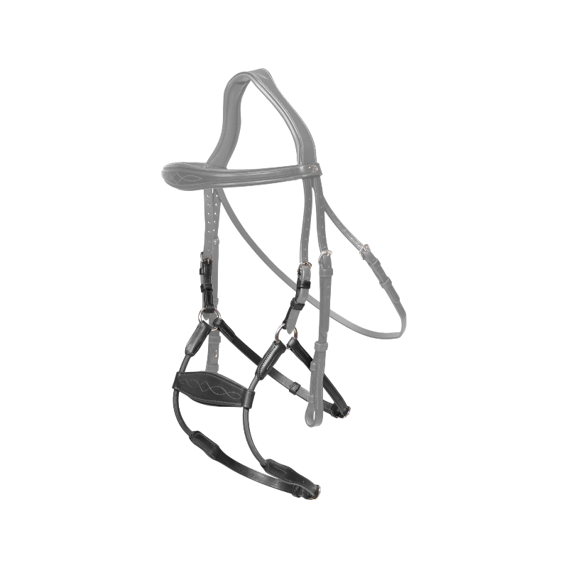 Dyon - New English Collection elastic hybrid noseband black 