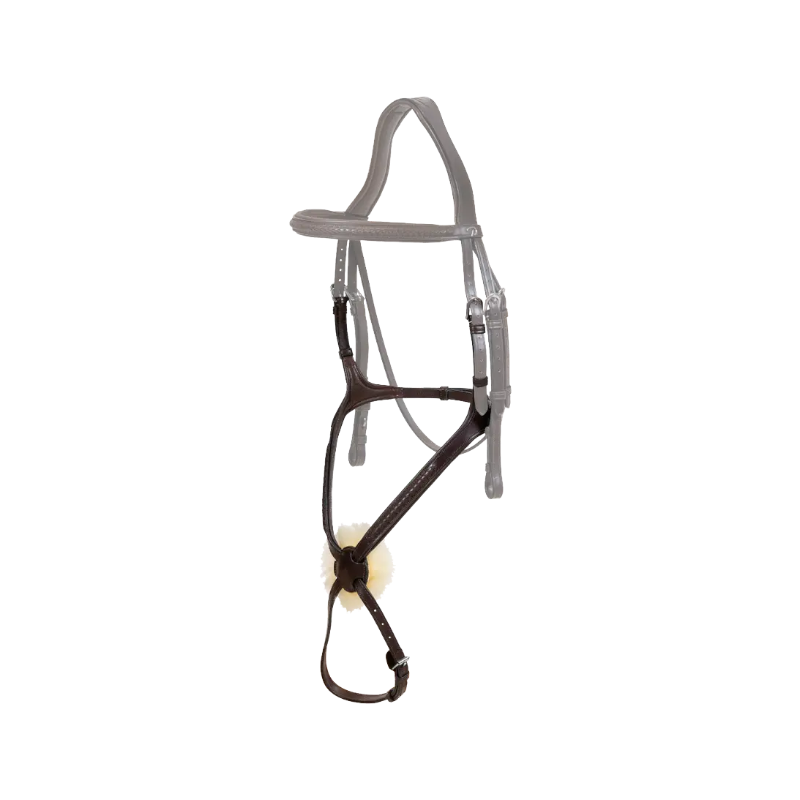 Dyon - Muserolle tressée en 8 English Collection marron